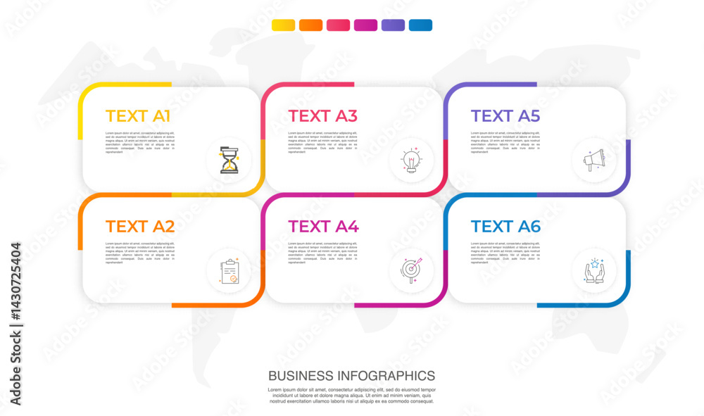Poster modern vector infographic template with rectangles, elements in minimalist design. use for presentat