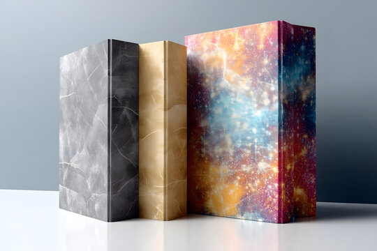 A mockup of a book cover and back cover set against a plain background, showcasing the design for a new book release , illustrations, science