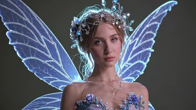 Enchanting fairy costume with luminous wings fantasy and magical look fantasy vibes creativity costume party unique mood childhood dreams