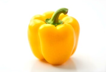 Yellow bell pepper isolated on white background