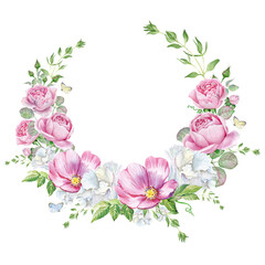 Delicate wreath of  flowers