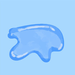 Watercolor blue water splash, water drop, splash, element stock design