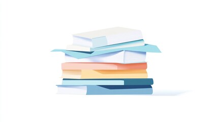 Stack of colorful books