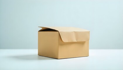 unlabeled paper food box isolated on white background