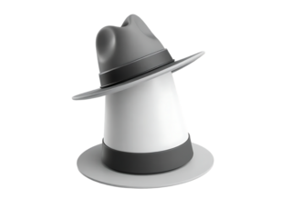 3D Rendered Fedora Hat Isolated