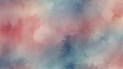 Fototapeta premium Soft Watercolor Abstract Background with Pink Blue Blend Design Texture Splash Effect ai