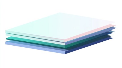 Layered material illustration