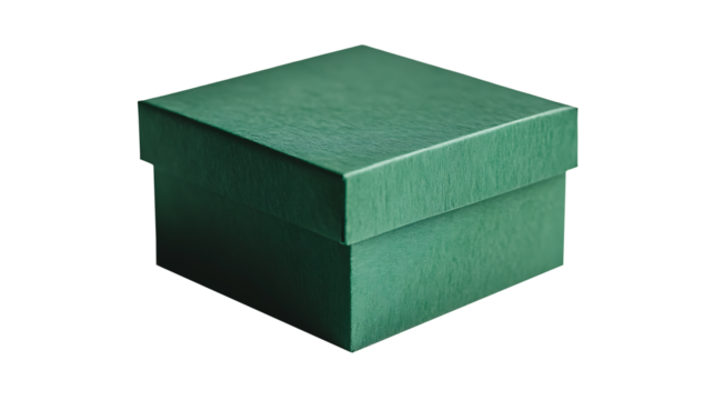 green box isolated  white and transparent background