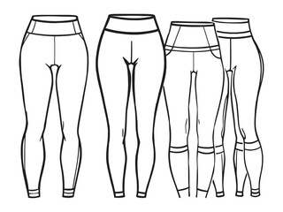 leggingsart chic leggings art sketch with fluid line design