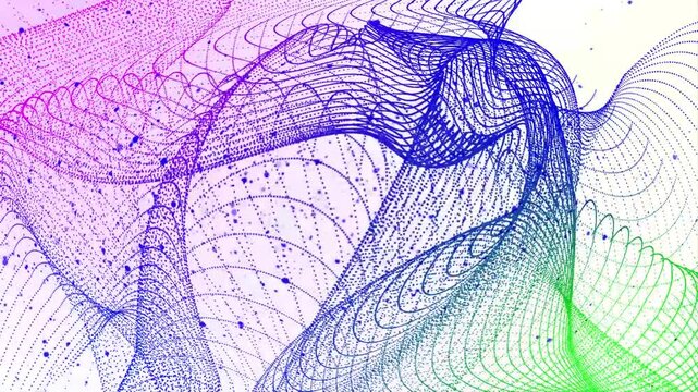 Abstract Colorful Waves Pattern