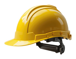 Fototapeta premium Yellow Safety Helmet Isolated on Transparent Background.