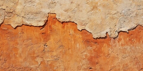 Fototapeta premium A natural terracotta-colored clay wall with subtle texture variations