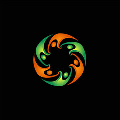 Abstract Circular People Logo