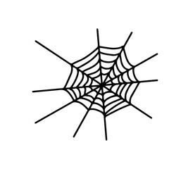 Black line web spider element stock design