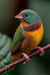 a cute colorful paradise bird