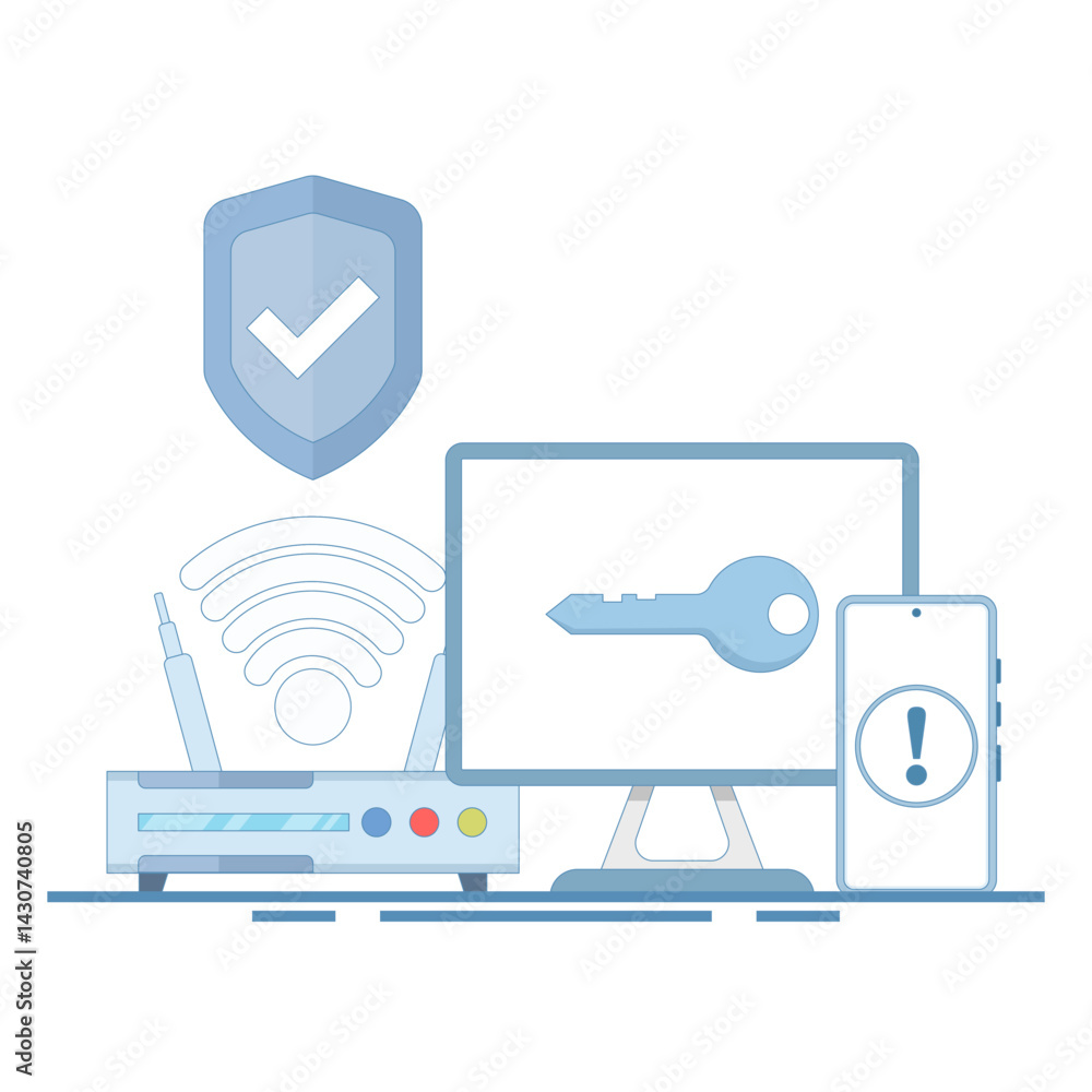 Poster the concept is data security access, internet security, data protection, business data protection, a