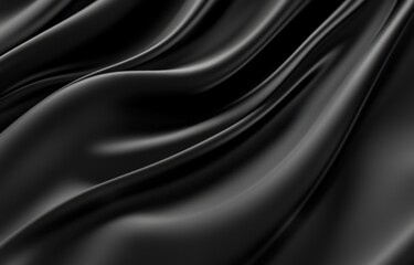 Fototapeta premium A closeup image of black cloth with a prominent swirl texture