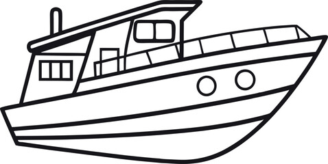 vector illustration of a boat