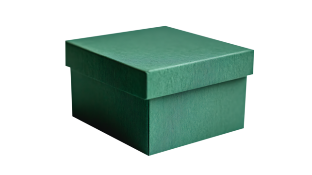 green box isolated  white and transparent background