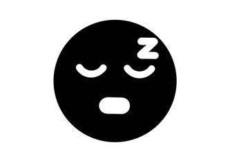 Sleepy Face Icon with 