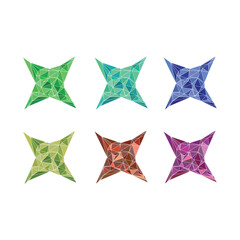 Set of colorful shape of geometry