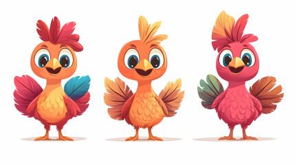 Fototapeta premium Colorful Rooster Duo