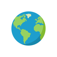 World Globe Model isolated on transparent background