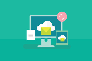 Cloud data synchronization, Cloud email technology, Cloud computing, Business email hosting, Cloud email storage.