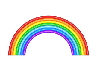 Rainbow . 3D illustration. PNG with transparent background.	