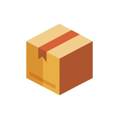 Box with Wrapping Paper isolated on transparent background