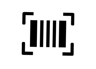 Vector Illustration of a Stylized Barcode with Vertical and Horizontal Black Lines, Featuring Abstract Design