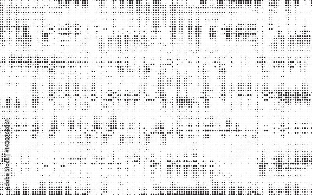 Poster Halftone vector background. Monochrome halftone pattern. Abstract geometric dots background. Pop Art comic gradient black white texture. Design for presentation banner, poster, flyer, business card.