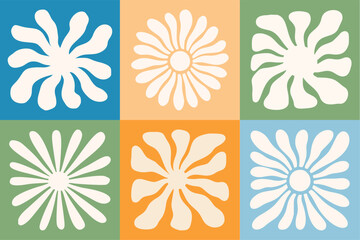 Abstract Boho Sun Vector Icon. Groovy And Wavy Flower Organic Silhouette for Contemporary Summer Logo, Print. Boho Hand Drawn Coastal Design. Modern Poster with Irregular Cutout Sea Shape. Naive Art.