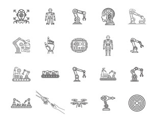 20 Robotics and Automation Icons set
