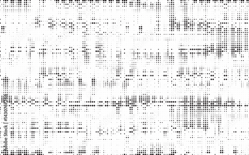 Poster Halftone vector background. Monochrome halftone pattern. Abstract geometric dots background. Pop Art comic gradient black white texture. Design for presentation banner, poster, flyer, business card.