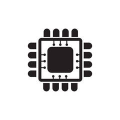 microprocessor CPU and Chip icon
