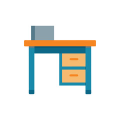 Office Desk Icon isolated on transparent background