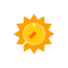 Sun and Tag Icon isolated on transparent background