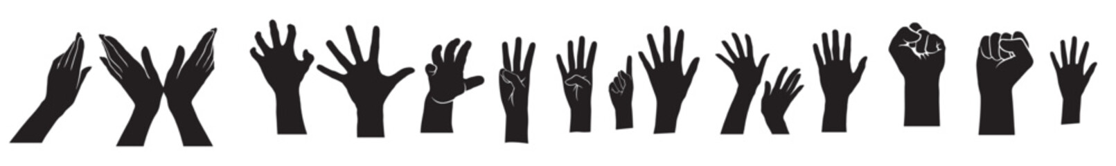 hand silhouette collection