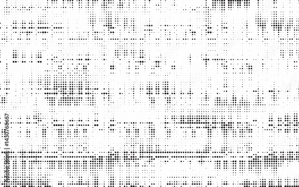 Poster Halftone vector background. Monochrome halftone pattern. Abstract geometric dots background. Pop Art comic gradient black white texture. Design for presentation banner, poster, flyer, business card.