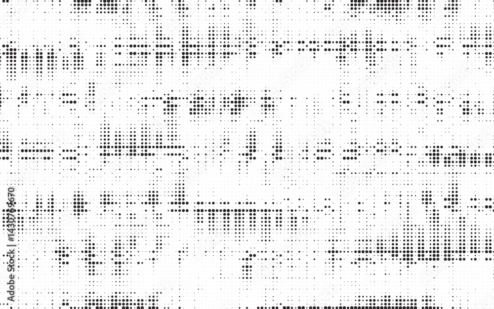 Poster Halftone background vector, abstract backdrop design with two tone pattern and copy space for edit your content. Vector Illustration.	
