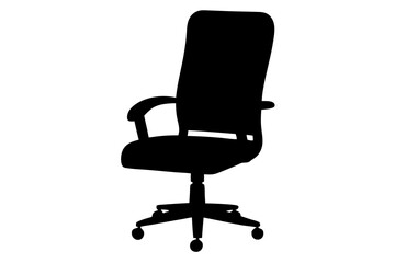 Fototapeta premium Ergonomic office chair silhouette design promoting proper posture and back support perfect for business, healthcare and educational projects, ergonomic chair, office chair, silhouette, posture, back