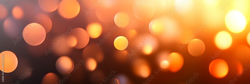 Poster glowing orange and yellow bokeh lights create a soft and dreamy visual effect