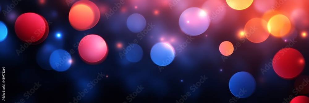 Poster colorful floating bokeh lights creating a dreamy atmosphere in a soft glowing image