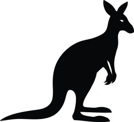 Kangaroo silhouette vector art design