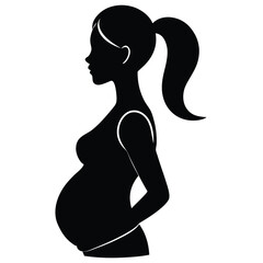 Artistic Silhouette of a Pregnant Woman