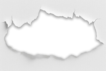 white torn paper craft frame background