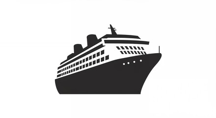 Obraz premium Cruise ship silhouette graphic design