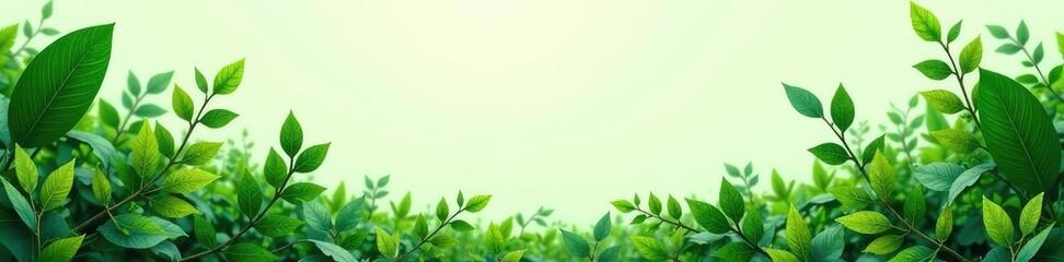 Foliage with varying shades of green on white, color, foliage