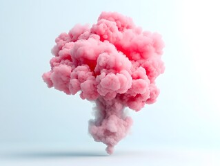 Fototapeta premium Soft and whimsical pink smoke cloud